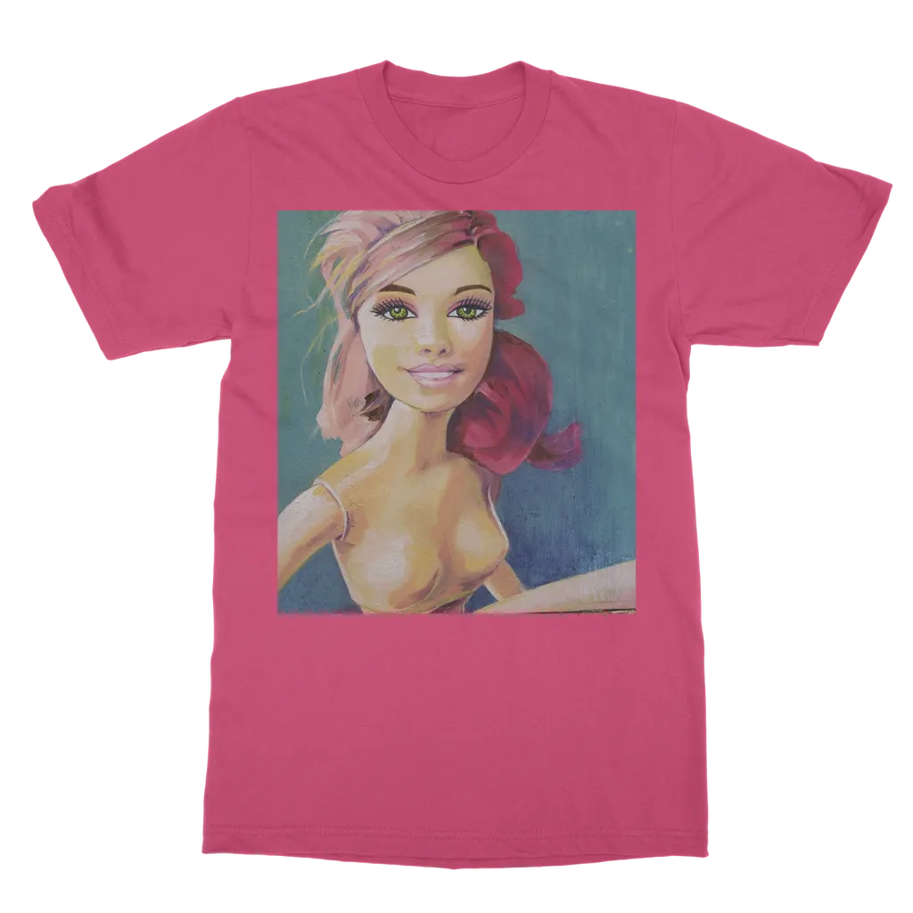 T-Shirt - barbie pink hair