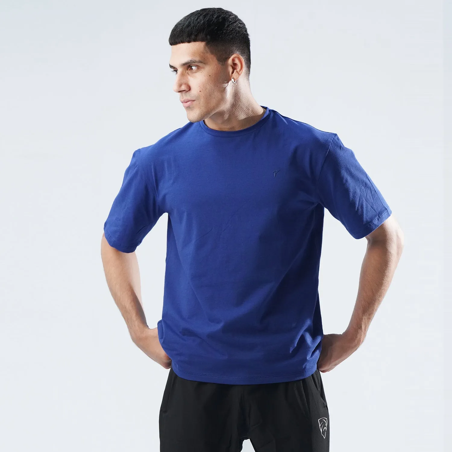 Tf-Royal Blue Oversize Premium Lycra Tee