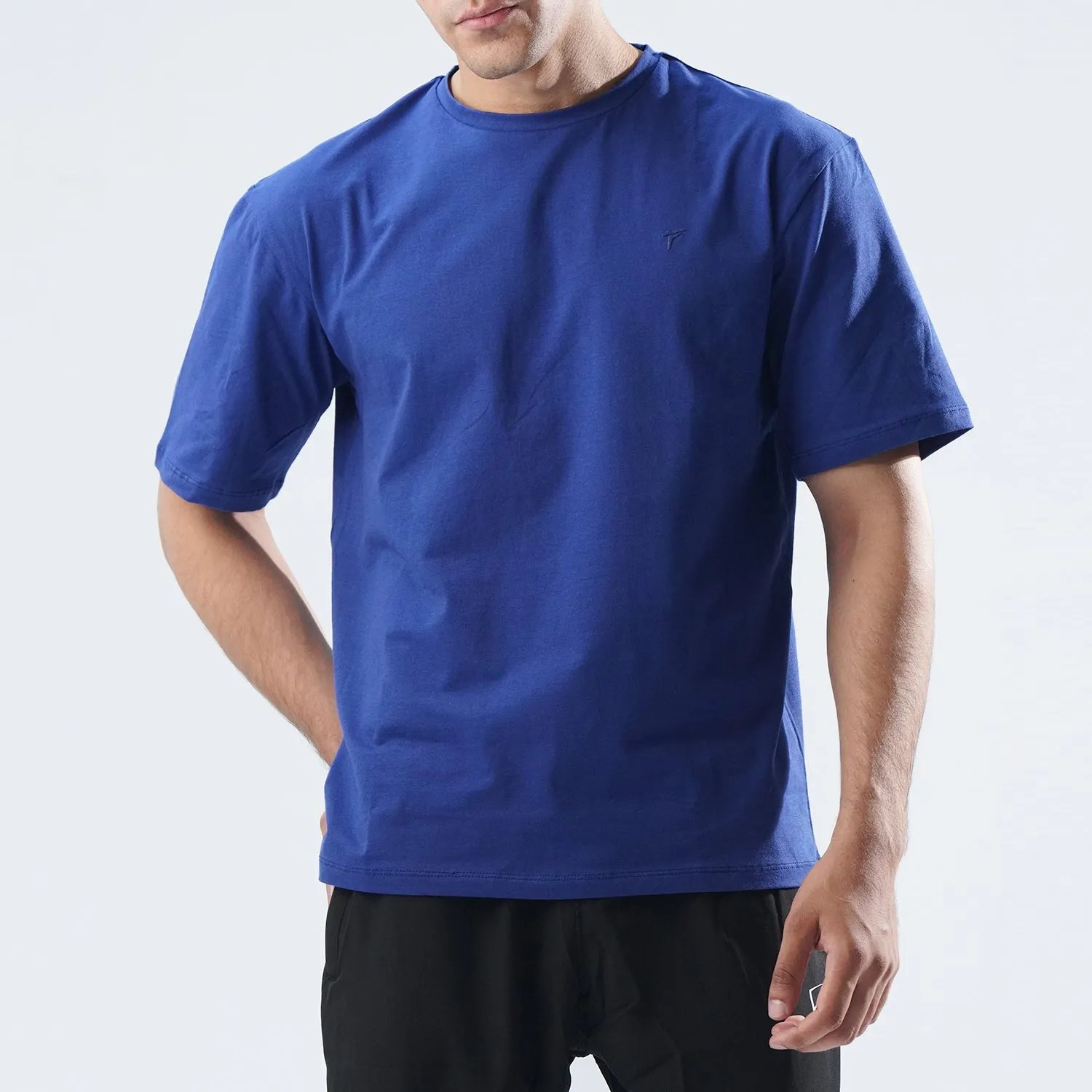 Tf-Royal Blue Oversize Premium Lycra Tee