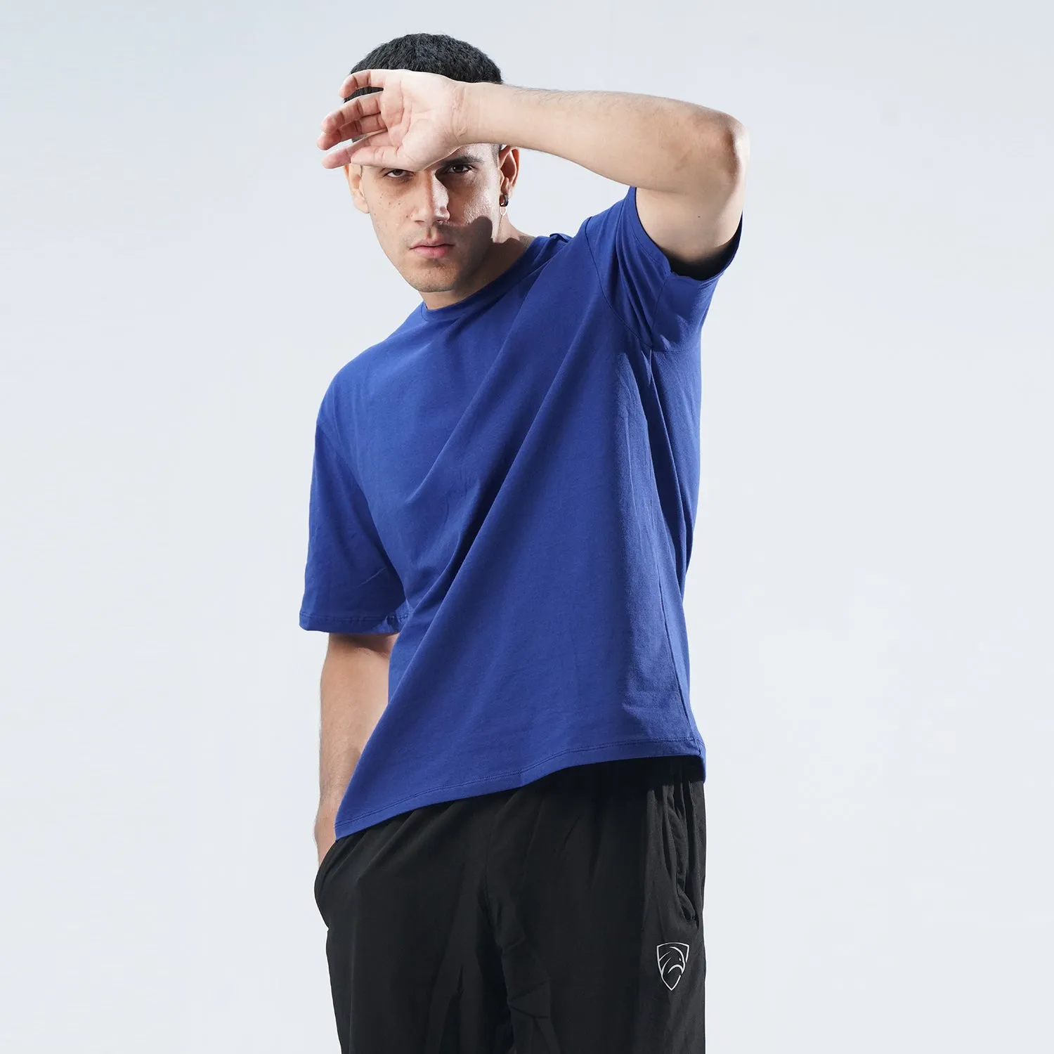 Tf-Royal Blue Oversize Premium Lycra Tee