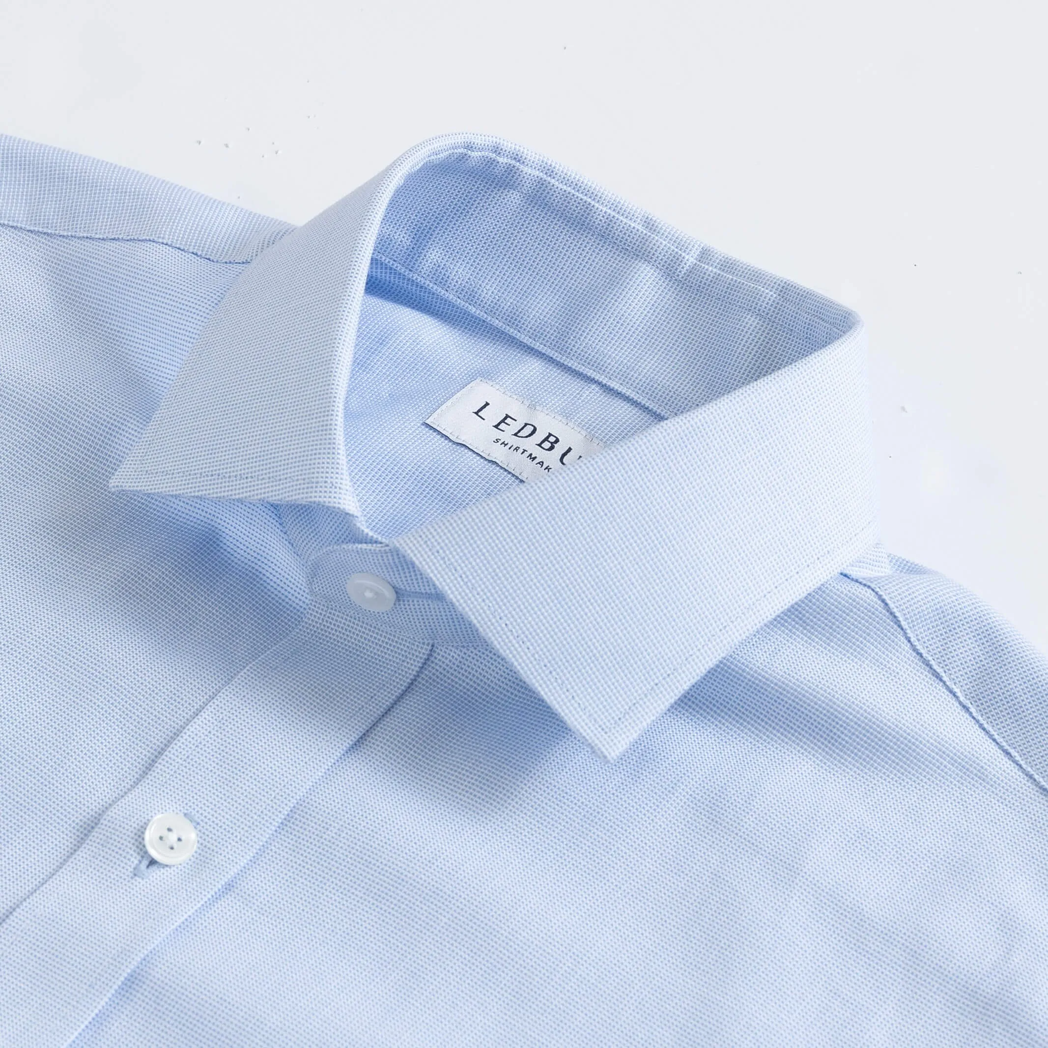 The Light Blue Carter Panama Oxford Custom Shirt