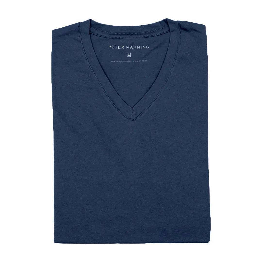 The V Neck T - Navy