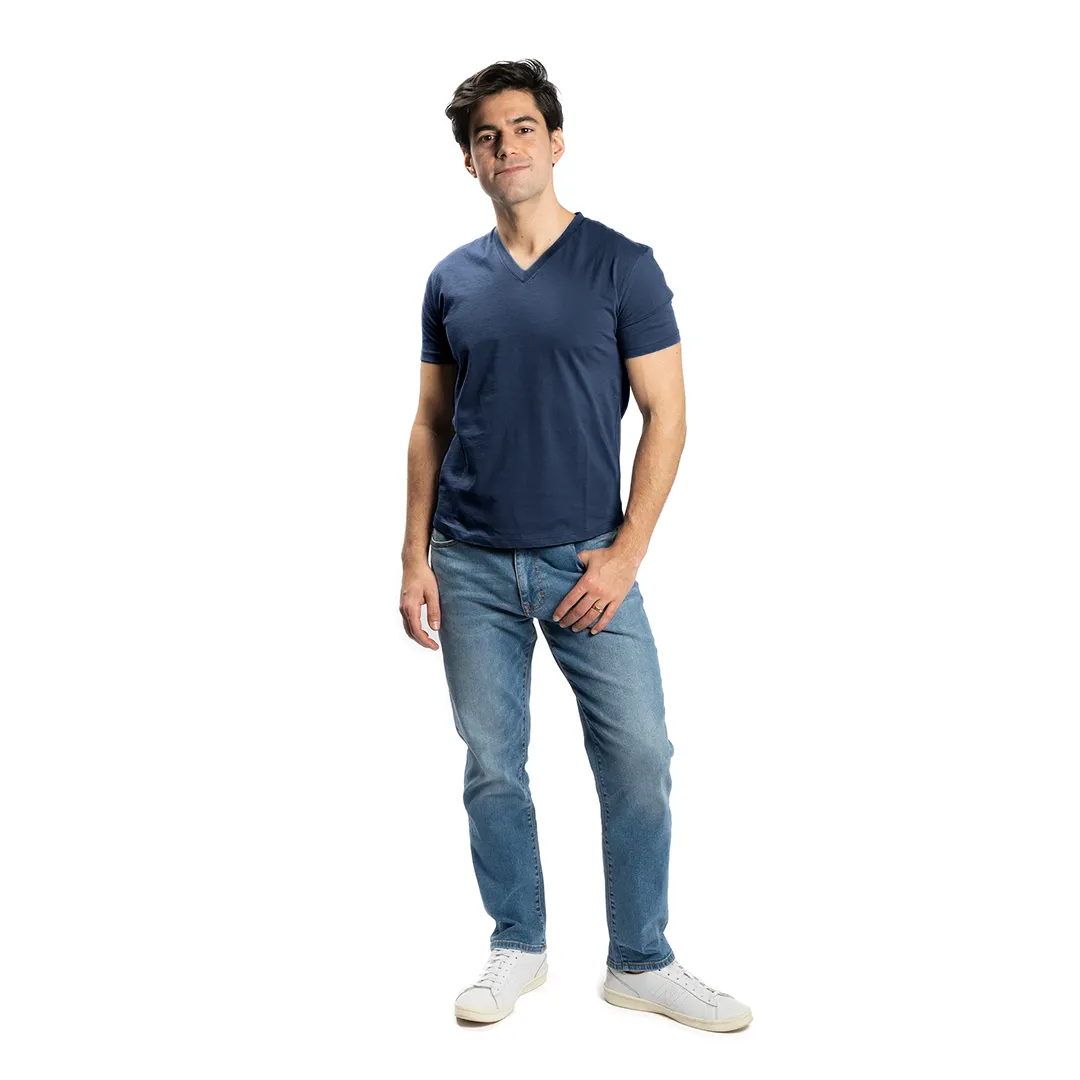 The V Neck T - Navy