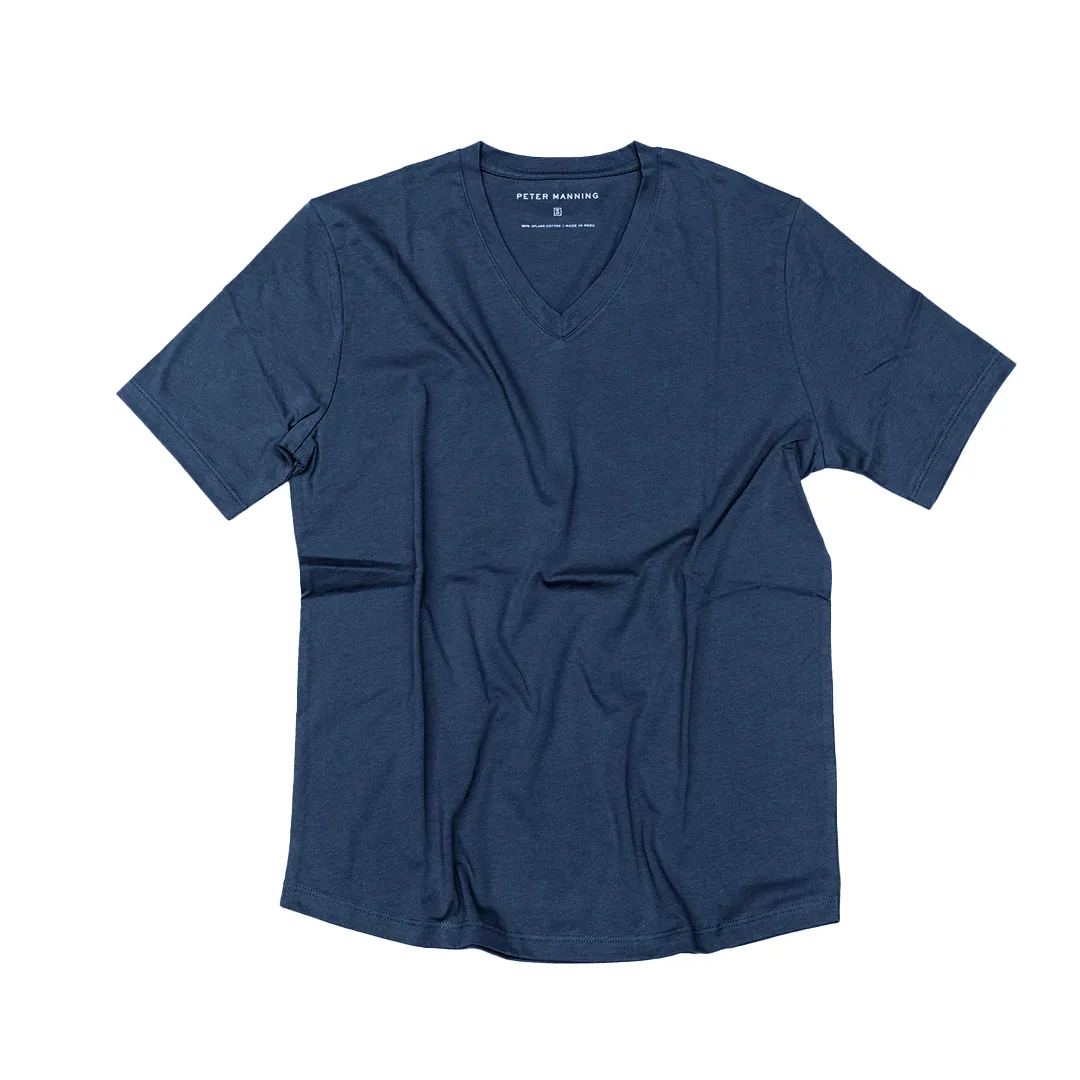 The V Neck T - Navy