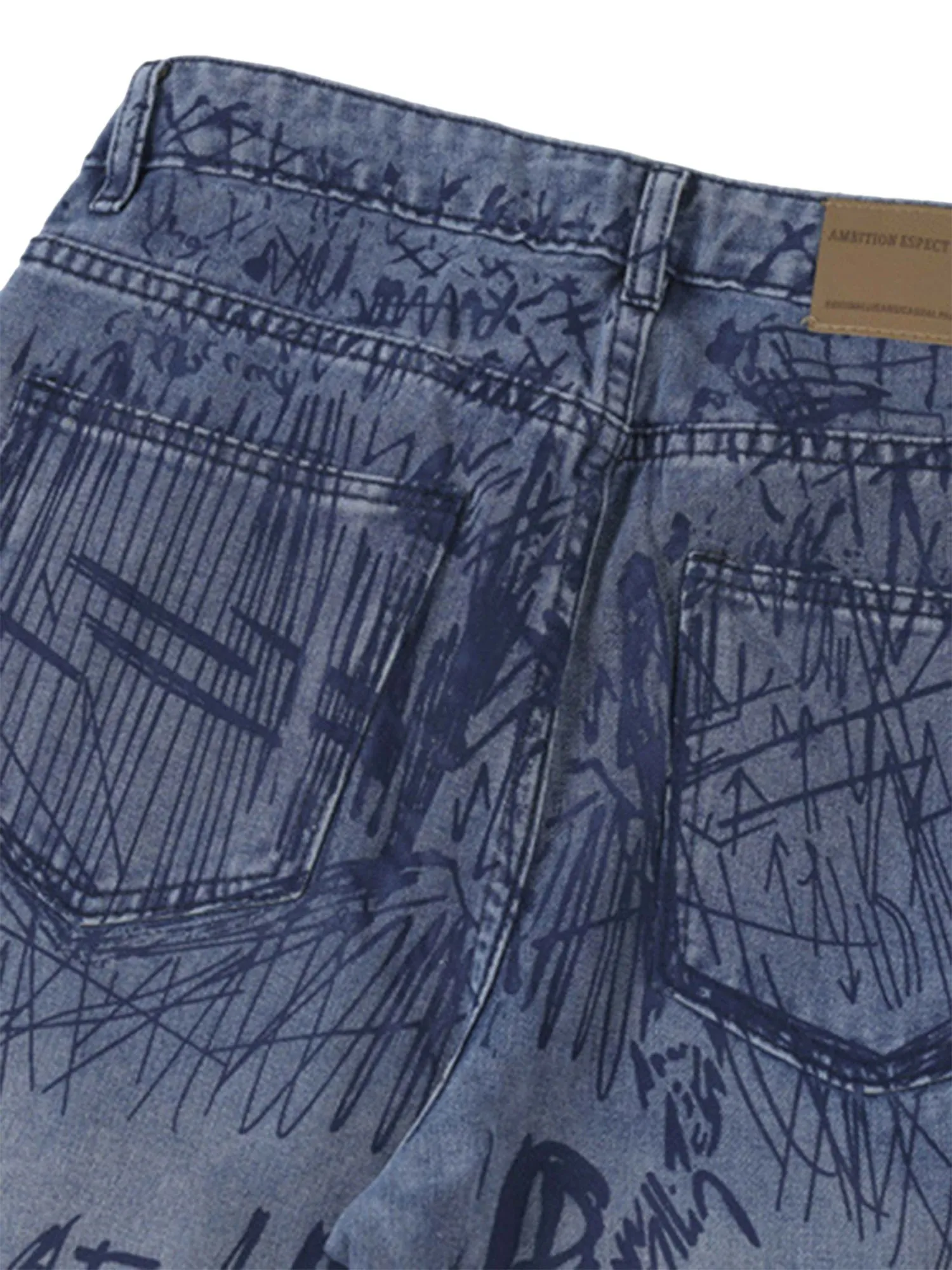 Thesupermade Hip-hop Graffiti Alphabet Jeans - 1743