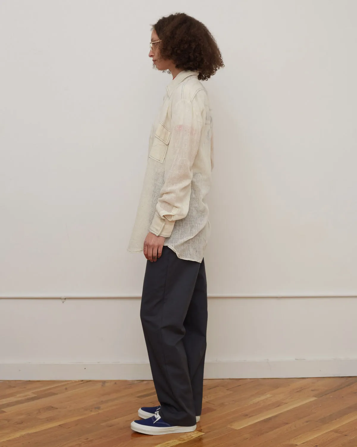 Tucked Work Trousers / Gray