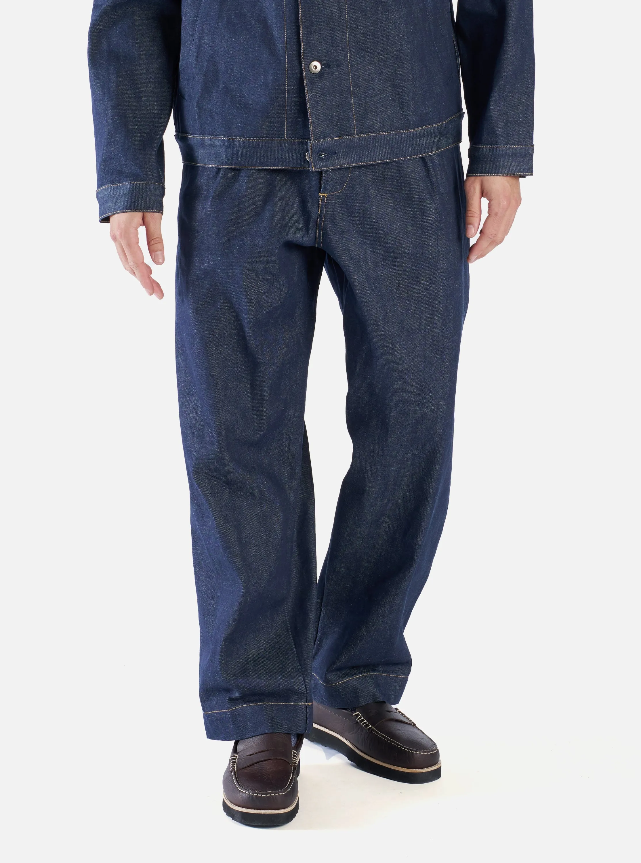 Universal Works Duke Pant in Indigo 13oz Selvedge Denim