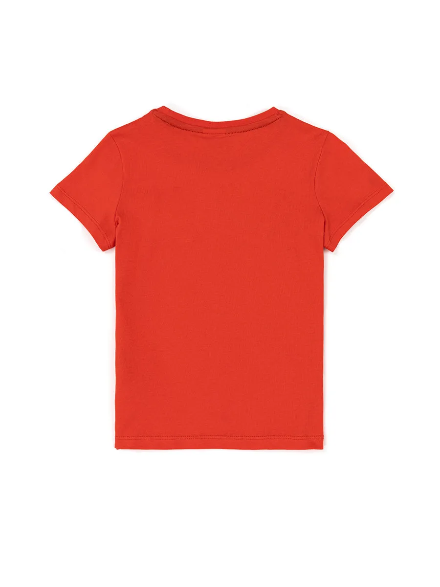 U.S. Polo Assn. Boys T-Shirt Round Neck Risk Red VR213 USTSB035