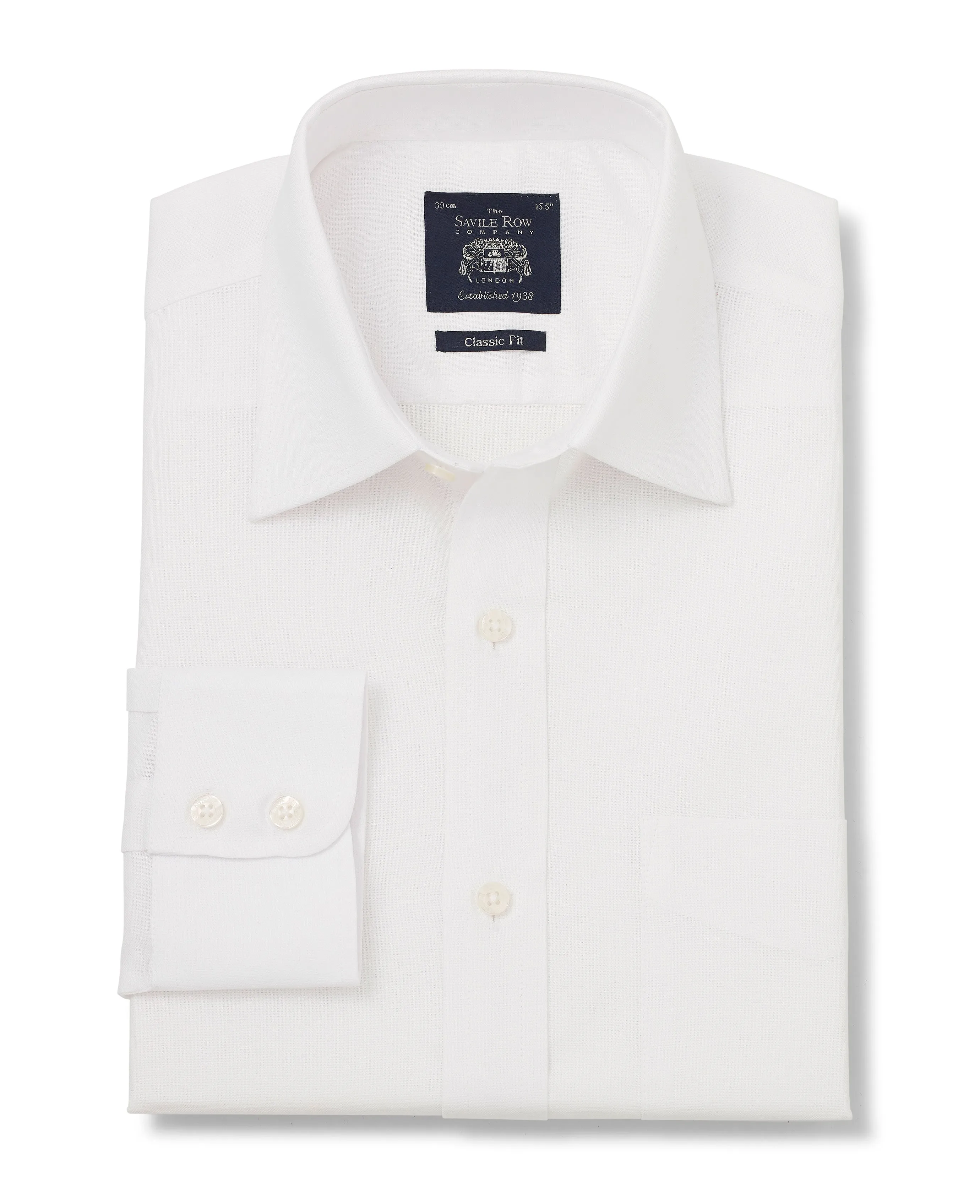 White Oxford Classic Fit Shirt - Single Cuff