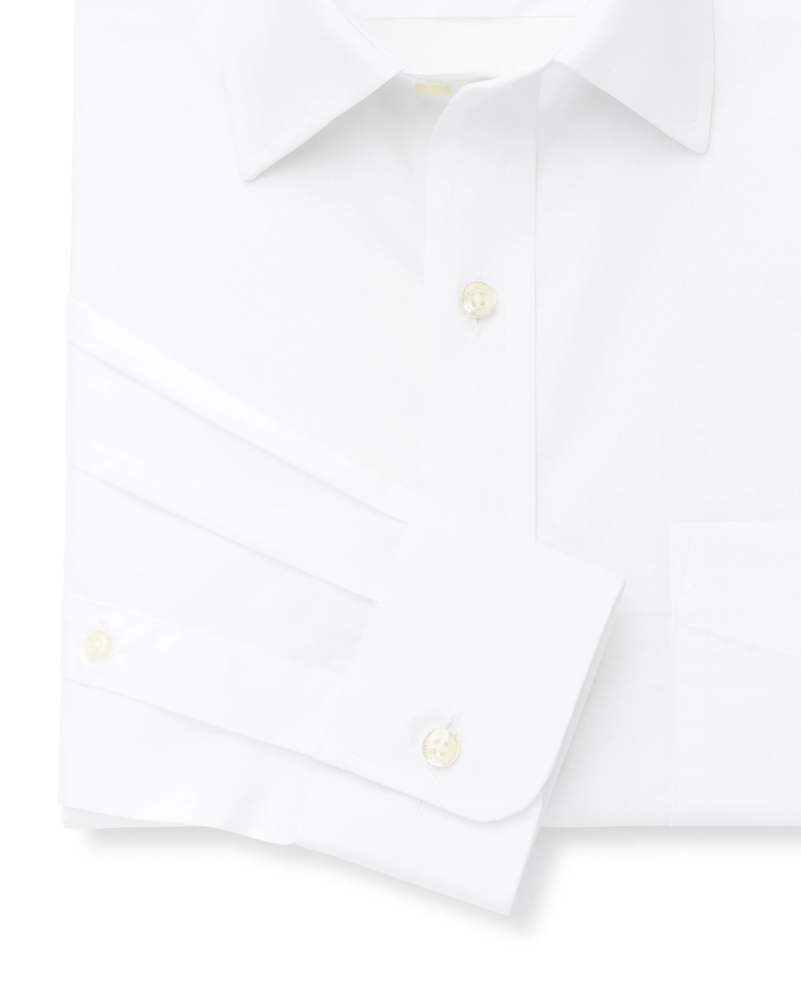 White Poplin Classic Fit Formal Shirt - Single or Double Cuff