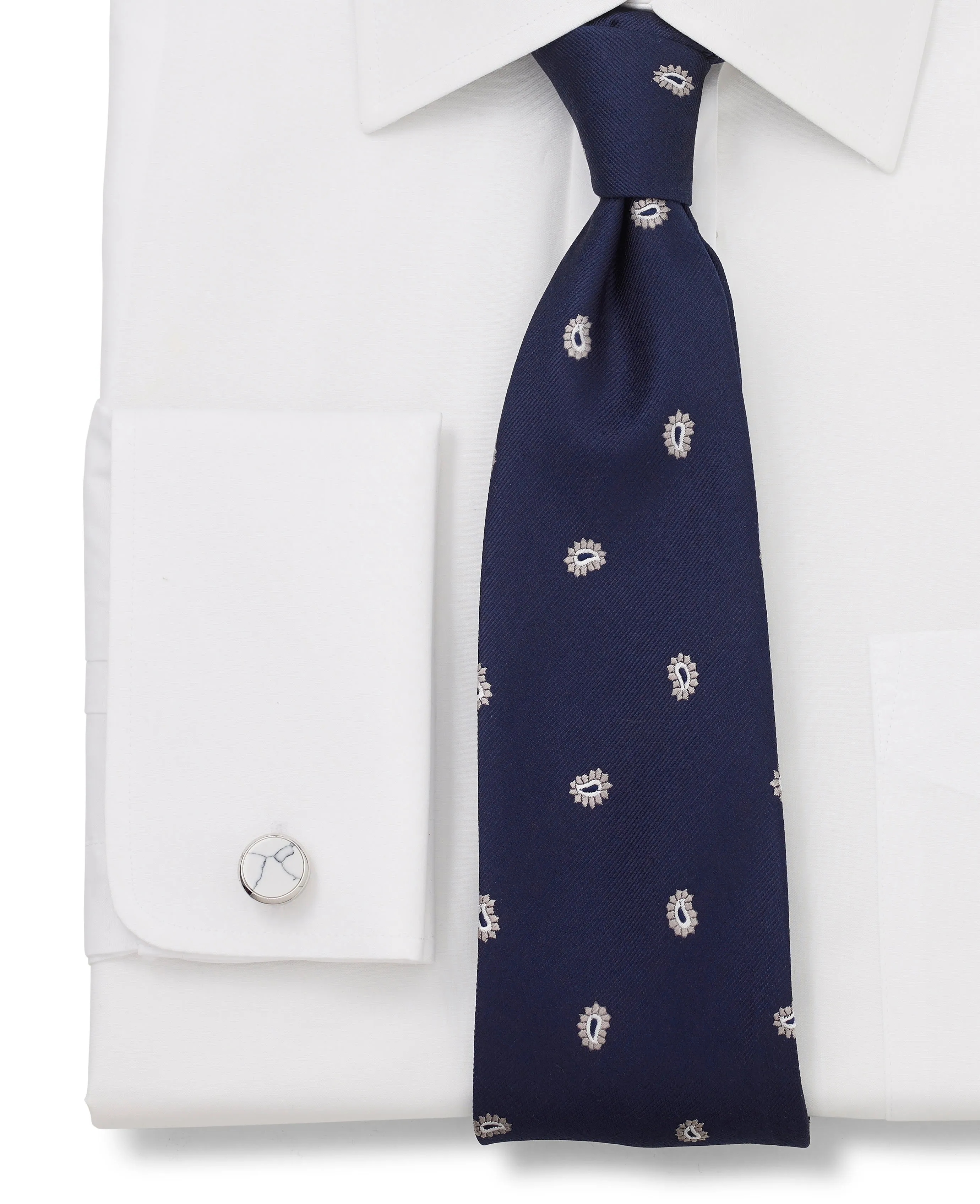 White Poplin Classic Fit Formal Shirt - Single or Double Cuff