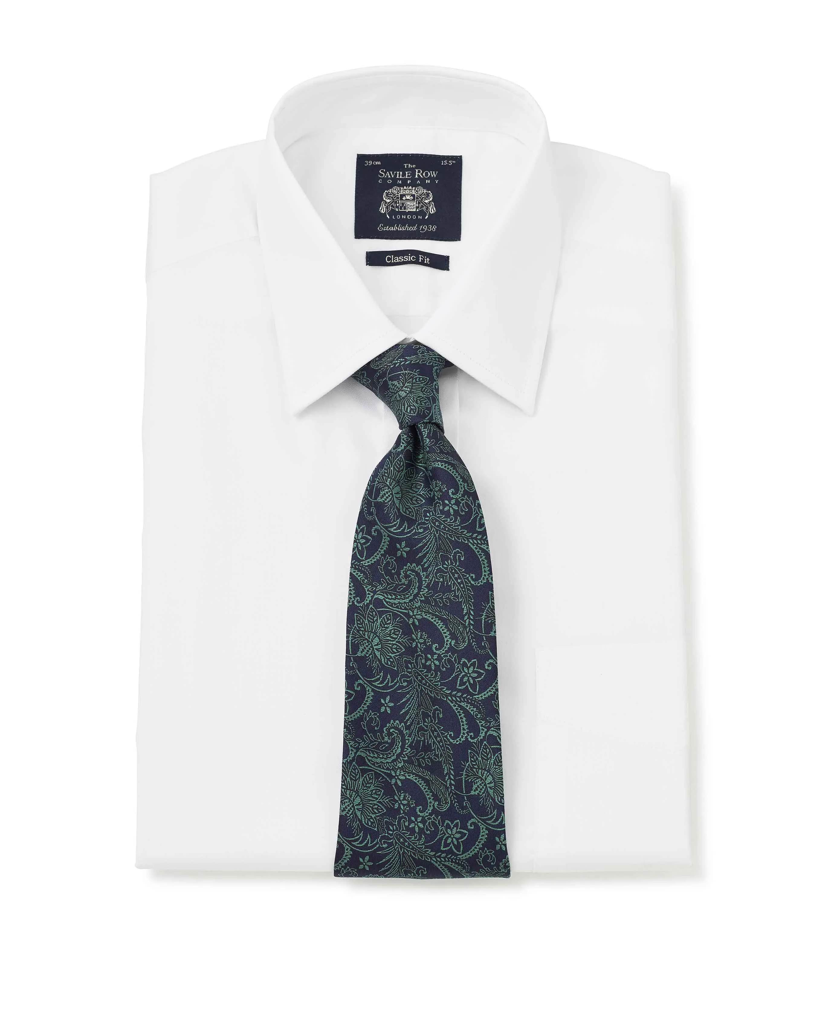 White Twill Classic Fit Shirt - Single or Double Cuff