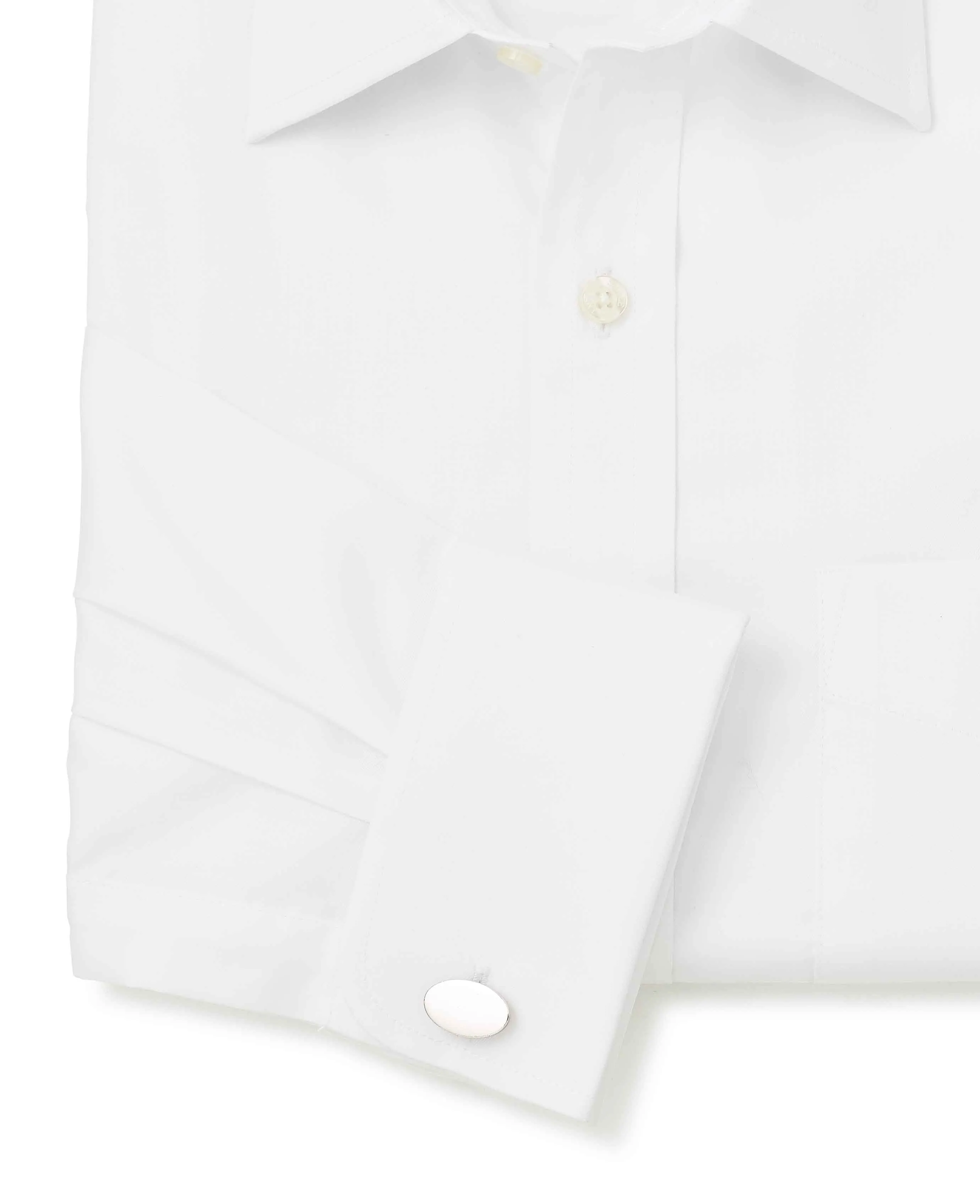 White Twill Classic Fit Shirt - Single or Double Cuff