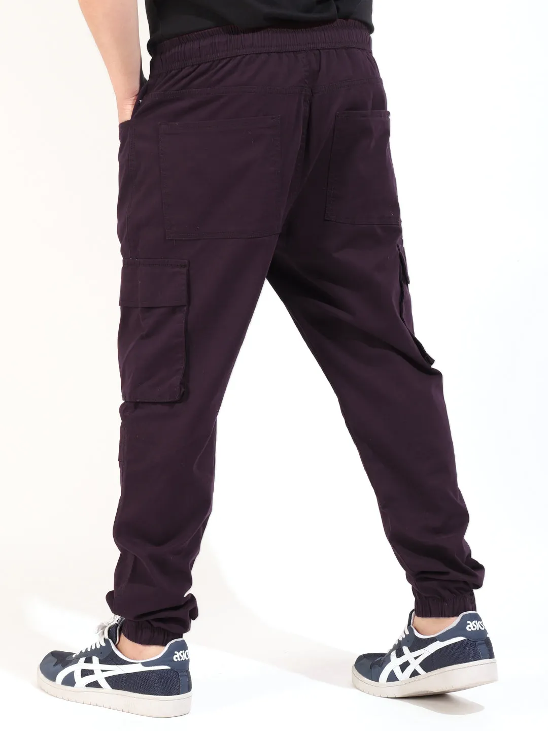 Wine Cotton Stretch Cargo