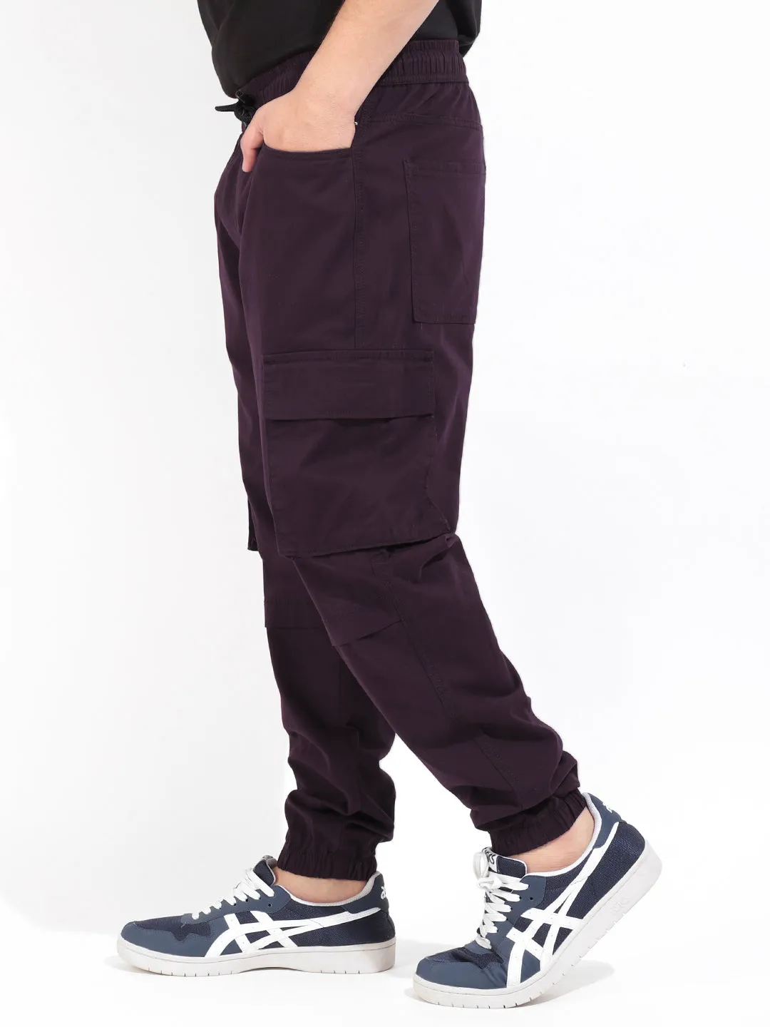 Wine Cotton Stretch Cargo