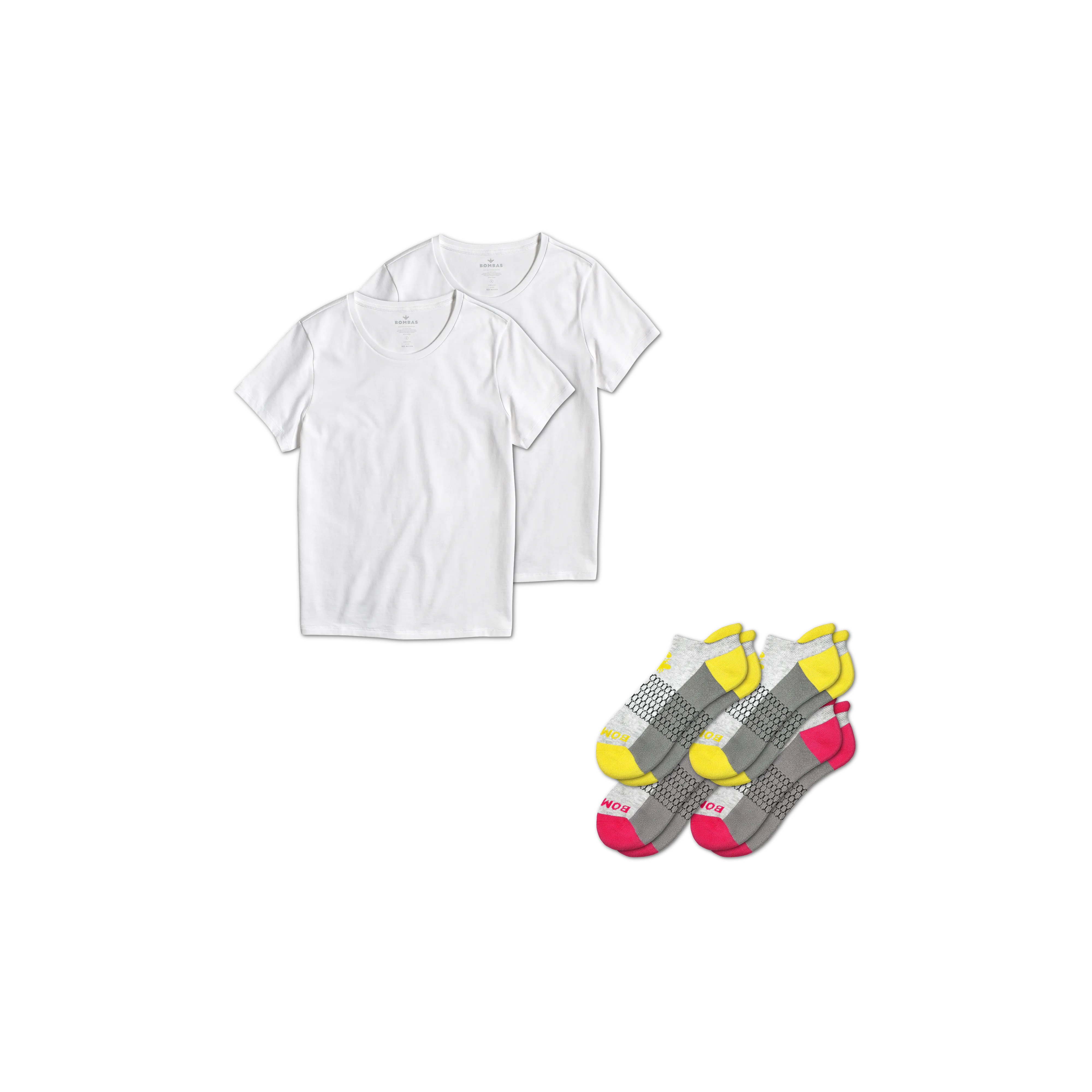 Women's Crew Neck T-Shirt & Ankle Sock 6-Pack