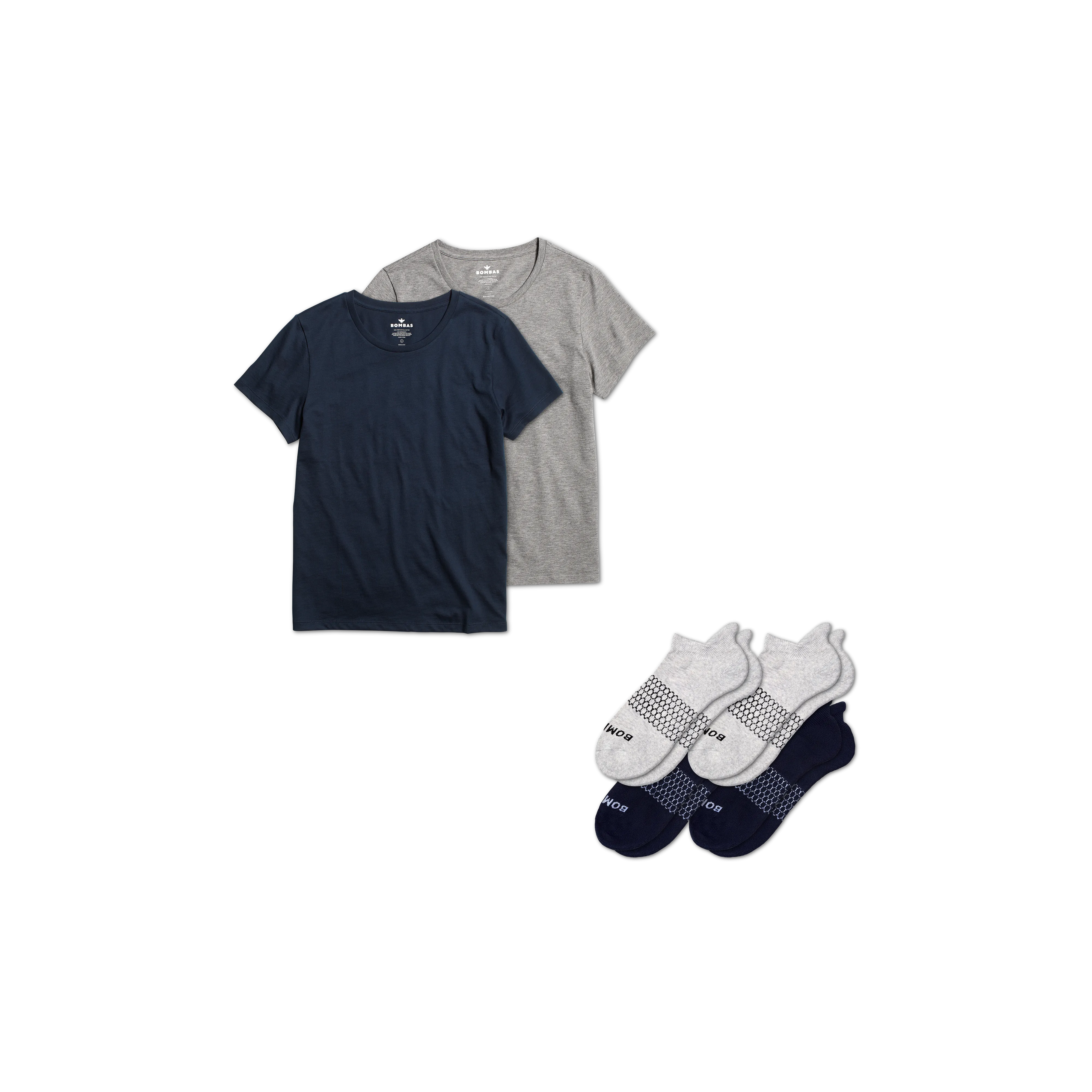 Women's Crew Neck T-Shirt & Ankle Sock 6-Pack