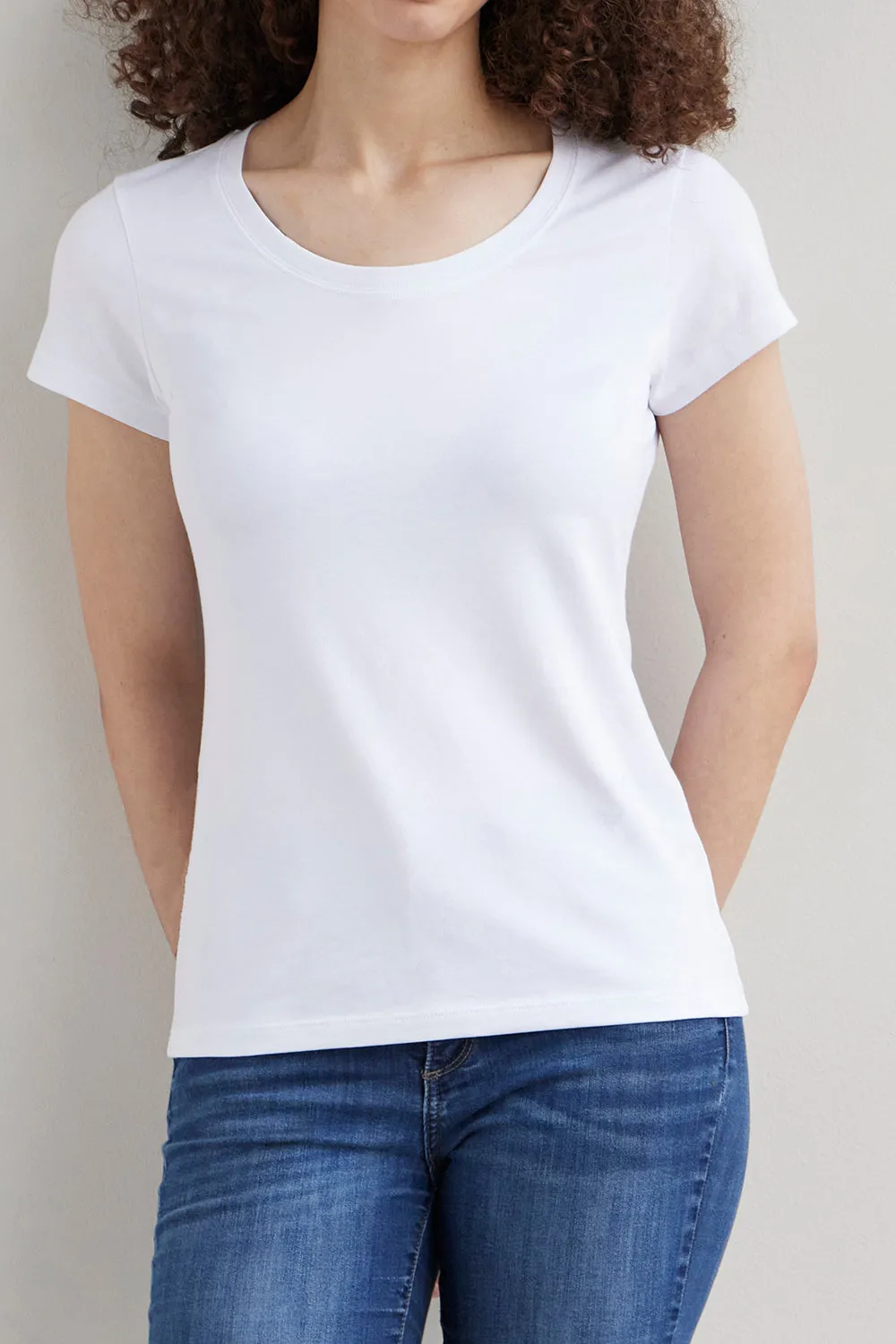 Women's Slim Organic Scoop Neck Tee